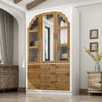 Ensemble de deux armoires Grand Closet d'inspiration vintage avec accents en métal