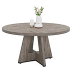 Table de salle à manger ronde de 47 pouces pour 4 personnes, table de ferme en bois pour cuisine, salle à manger et salon