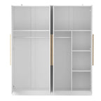 Armoire de rangement moderne sur pied en bois massif avec étagères