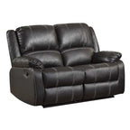 Causeuse inclinable en similicuir marron