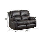 Causeuse inclinable en similicuir marron