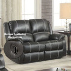 Causeuse inclinable en similicuir marron