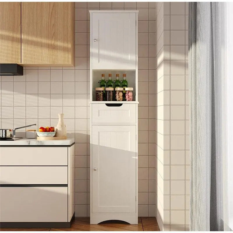 67" Narrow Bathroom Storage Tower