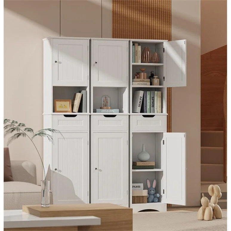 67" Narrow Bathroom Storage Tower