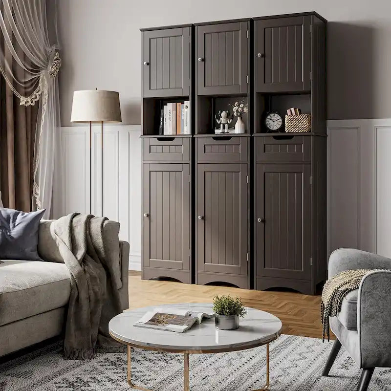 67" Narrow Bathroom Storage Tower