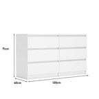 Commode 6 tiroirs | Commode moderne minimaliste