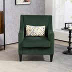 Fauteuil d'appoint rembourré avec accoudoirs incurvés et 2 coussins