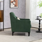 Fauteuil d'appoint rembourré avec accoudoirs incurvés et 2 coussins