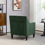 Fauteuil d'appoint rembourré avec accoudoirs incurvés et 2 coussins