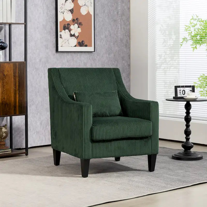 Emerald 26.77 Upholstered Arm Chair with Scooped Arms