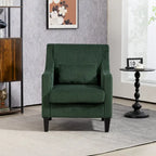 Fauteuil d'appoint rembourré avec accoudoirs incurvés et 2 coussins