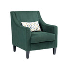 Fauteuil d'appoint rembourré avec accoudoirs incurvés et 2 coussins