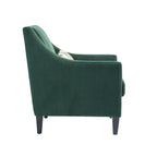Fauteuil d'appoint rembourré avec accoudoirs incurvés et 2 coussins