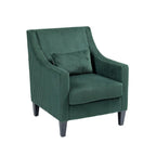 Fauteuil d'appoint rembourré avec accoudoirs incurvés et 2 coussins