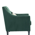 Fauteuil d'appoint rembourré avec accoudoirs incurvés et 2 coussins