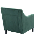 Fauteuil d'appoint rembourré avec accoudoirs incurvés et 2 coussins