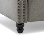 Fauteuil inclinable à dossier rembourré avec clous décoratifs (lot de 2)