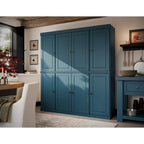 Buffet de cuisine en bois massif 100 % fabriqué en Chine avec portes en verre ou en bois massif et kit de 2 tiroirs 65 x 71,5