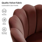 Fauteuil baril confortable avec pieds en métal doré, fauteuil d'appoint pour salon