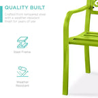 Banc d'extérieur en acier Best Choice Products, mobilier de jardin pour terrasse ou porche avec dossier à motif floral