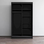 Armoire-penderie à 2 portes miroir avec finition brillante | 120 ou 150 cm de largeur