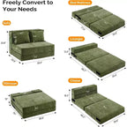 VINGLI Canapé-lit futon Canapé convertible Fauteuil-lit Canapé de sol Lit simple Petit canapé Matelas pliant Canapés