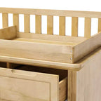 Table à langer et commode Homsee en bois de pin massif : plan à langer amovible, tiroirs de rangement, indispensable tout-en-un pour la chambre de bébé