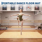 Tapis de danse portable en PVC de 4'x6', tapis de danse antidérapant de 5 mm d'épaisseur résistant aux rayures pour le ballet, le jazz, les claquettes, le yoga, le Pilates et l'exercice à domicile