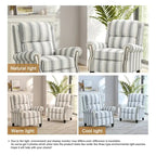 Fauteuil inclinable à dossier rembourré avec clous décoratifs (lot de 2)