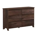 Commode de ferme en bois massif à 6 tiroirs