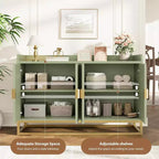 Buffet avec rangement et bahut 4 portes, console multimédia moderne de 120 cm de large