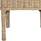 SAFAVIEH Karyl Chaise de salle à manger en osier naturel inachevé (lot de 2) - 18,5 x 18,5 x 38,1 - 19Lx19Px38H