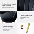 Fauteuil baril confortable avec pieds en métal doré, fauteuil d'appoint pour salon