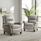 Fauteuil inclinable à dossier rembourré avec clous décoratifs (lot de 2)