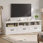 Meuble TV Mid-Century Modern de 178 cm avec tiroir de rangement et étagères ouvertes