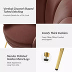 Fauteuil baril confortable avec pieds en métal doré, fauteuil d'appoint pour salon