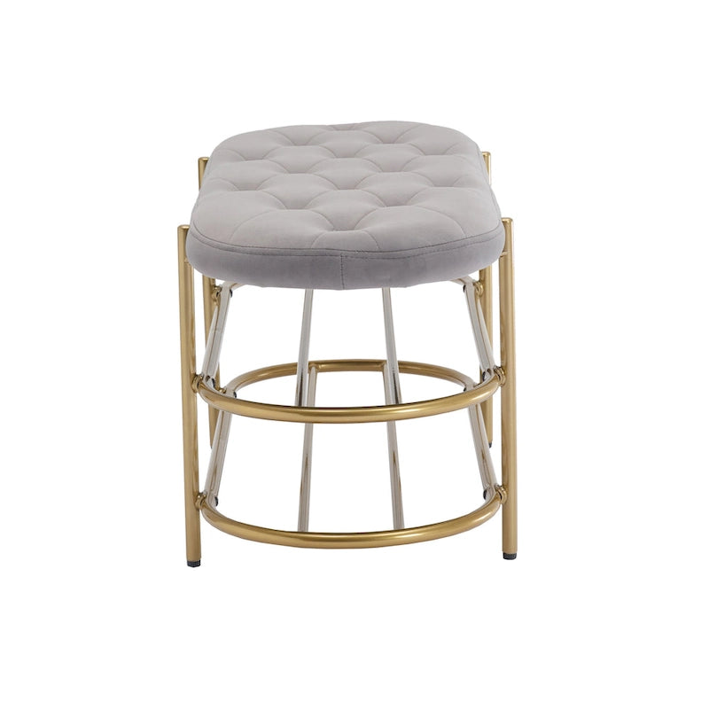 SEYNAR 40 Velvet Upholstered Living Room Bench with Double shoe rack
