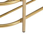 Banc rembourré en velours avec double range-chaussures
