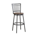 Tabouret de bar pivotant 25 po avec assise en bois