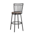 Tabouret de bar pivotant 25 po avec assise en bois