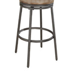 Tabouret de bar pivotant 25 po avec assise en bois