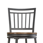 Tabouret de bar pivotant 25 po avec assise en bois