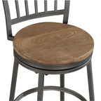 Tabouret de bar pivotant 25 po avec assise en bois