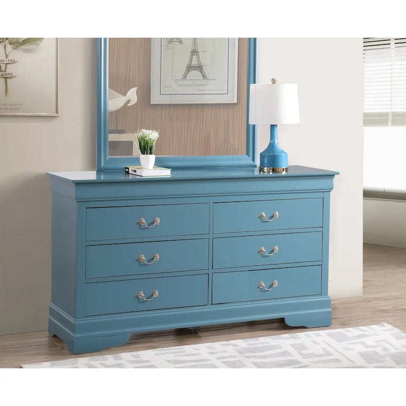 Commode classique Louis-Philippe à 6 tiroirs | 10 coloris