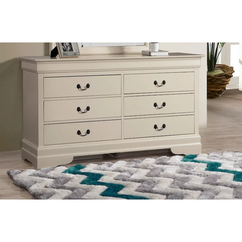 Commode classique Louis-Philippe à 6 tiroirs | 10 coloris