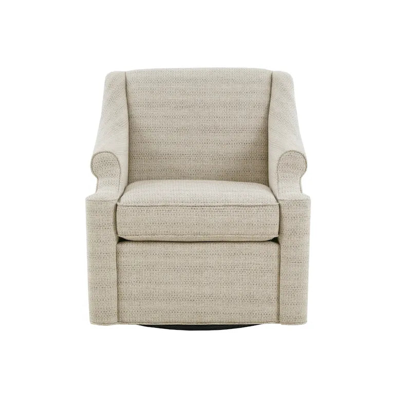 Tan 360° Swivel Glider Chair