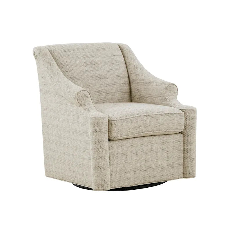 Tan 360° Swivel Glider Chair