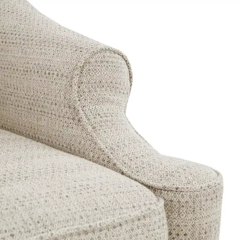 Tan 360° Swivel Glider Chair