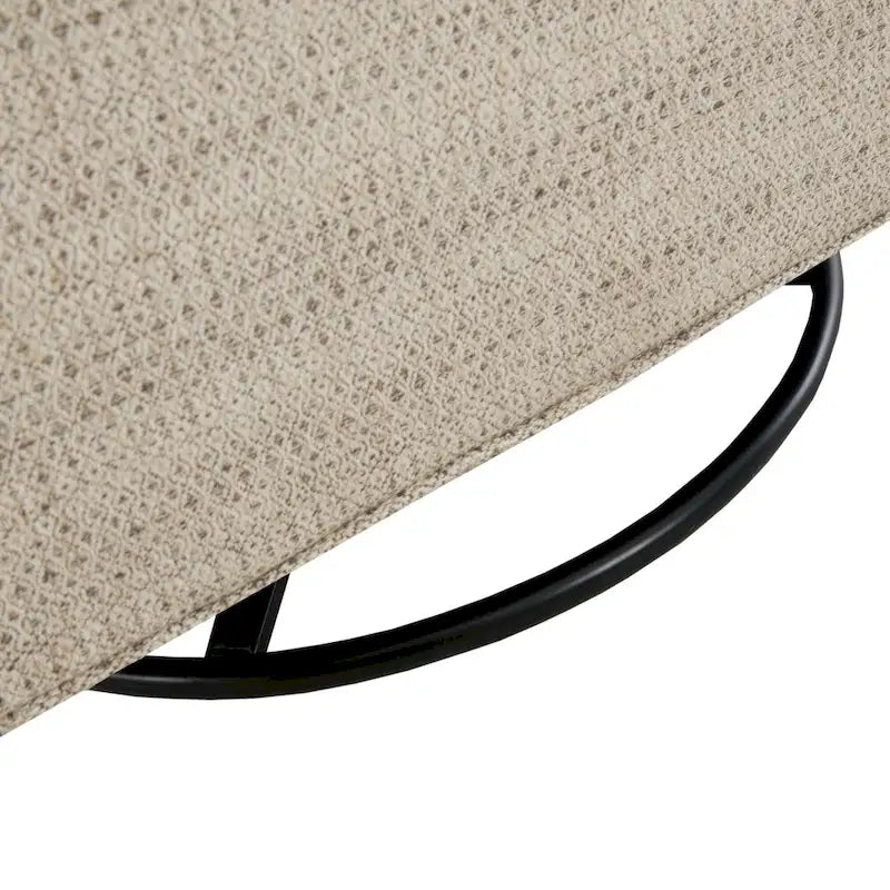 Tan 360° Swivel Glider Chair