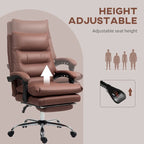 Fauteuil de bureau massant inclinable avec chauffage et vibrations | Microfibre | Blanc crème